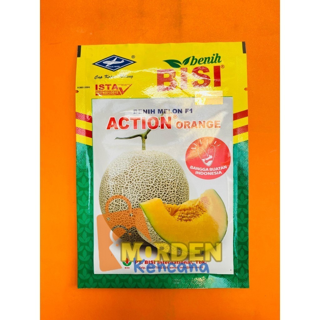 Benih MelonACTION ORANGE ±550 biji Cap Kapal Kapal Terbang