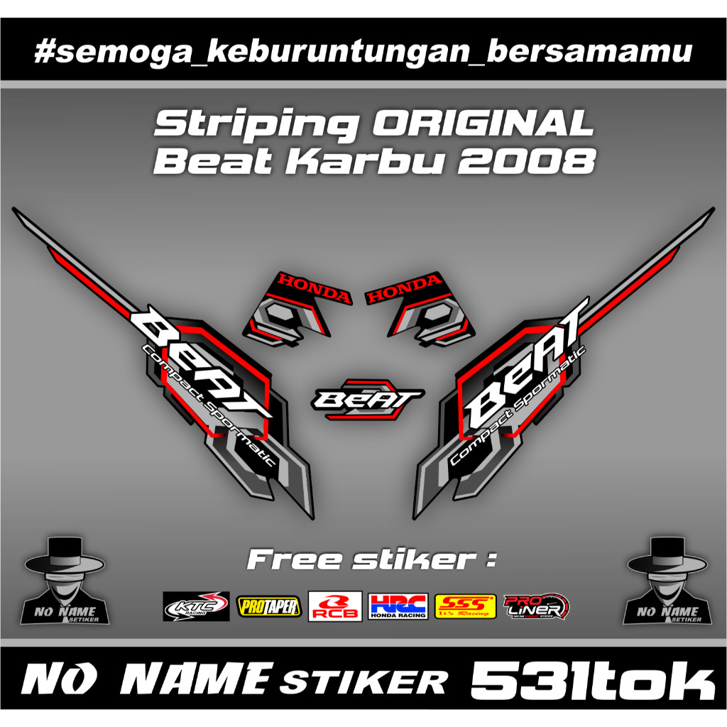 Stiker original beat karbu 2008 (531tok) setiker beat | striping beat karbu