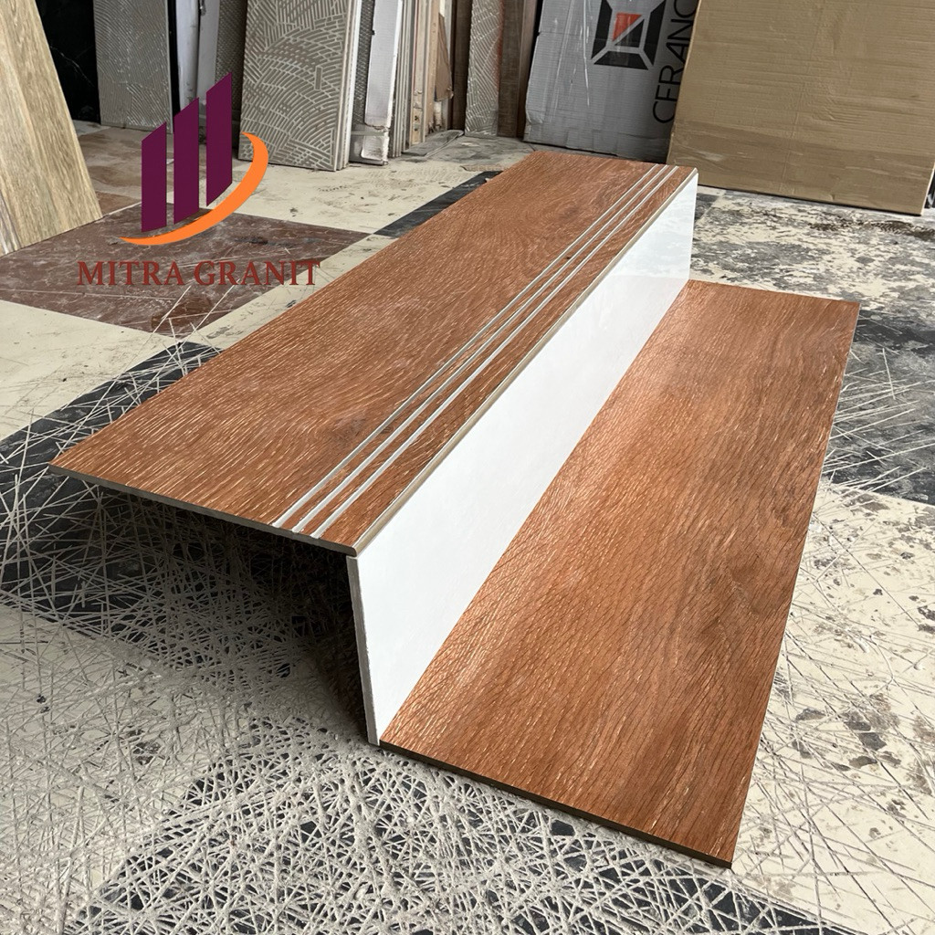 GRANIT ANAK TANGGA 30x90 20x90 MOTIF KAYU REQUEST UKURAN