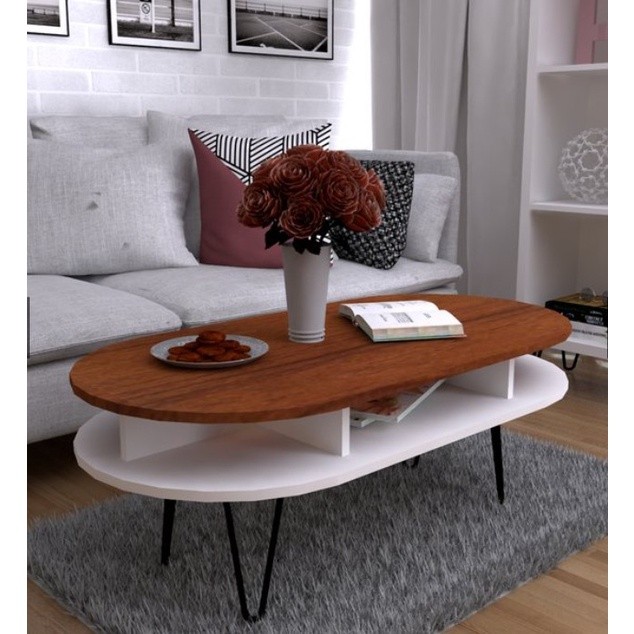 Furniture Sukabumi | MEJA TAMU COFFEE TABLE KAKI BESI SCANDINAVIA CT278