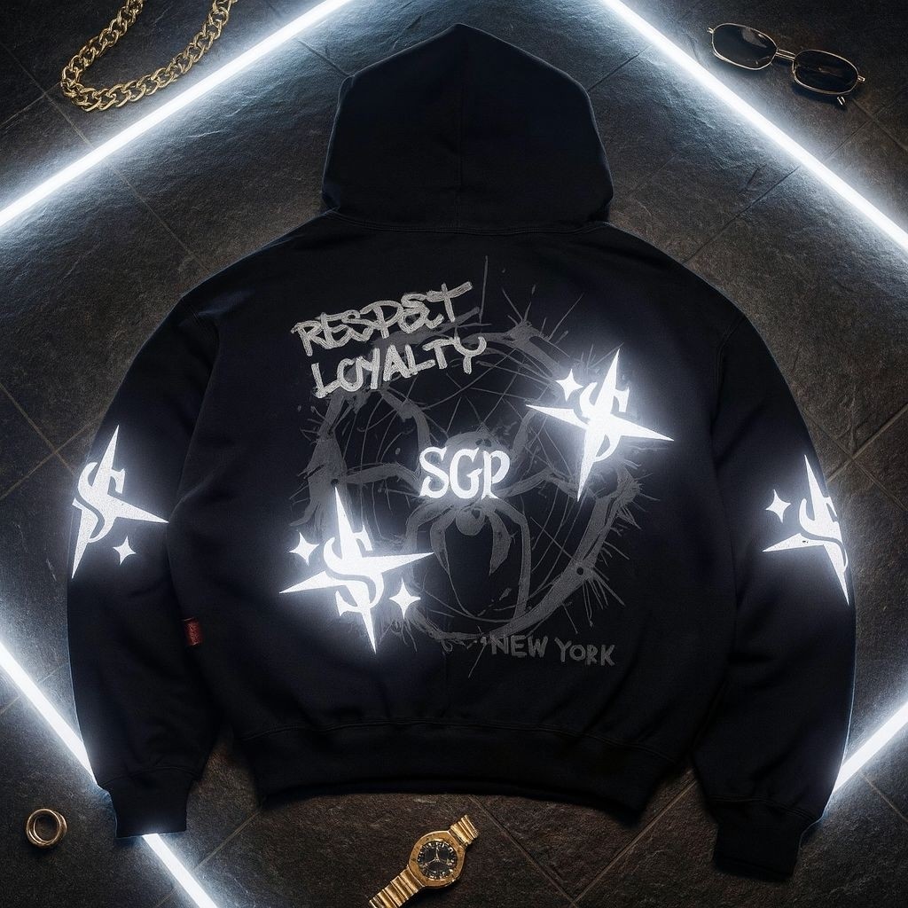 [COD] REFLEKTIF SABLON MENYALA  JAKET hoodie Respect Loyalty SGP 280GSM bahan LIMITED EDITION JAKET