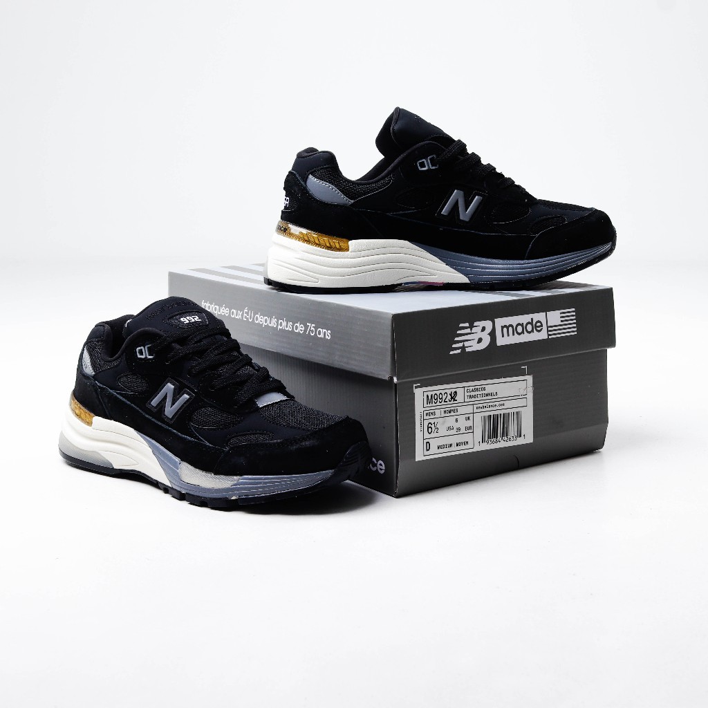 Sepatu  New Balance M992BL Black Grey - NB 992