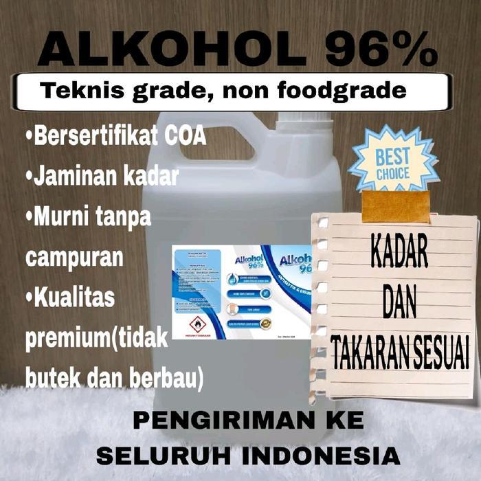 Alkohol 96% 5 Liter/Alkohol 96 persen/Alcohol 96%/Sterilisasi