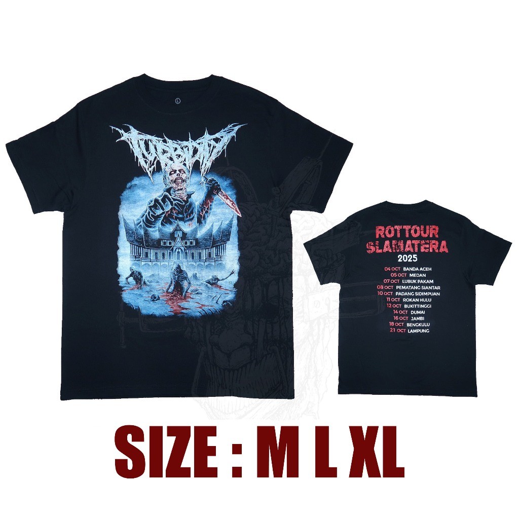 ORIGINAL & BERLISENSI - T-SHIRT - TURBIDITY -  ROT TOUR SLAMATERA 2025 | SLAM/BRUTAL DEATH METAL | E