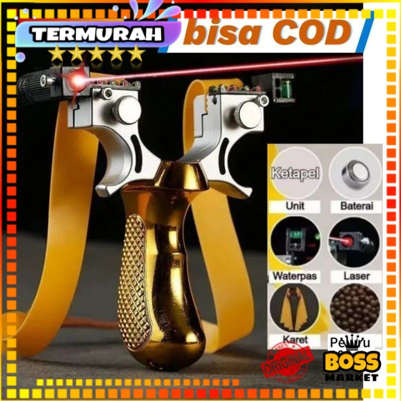 New Paket Lengkap Ketapel Laser Golden + 100 Peluru
