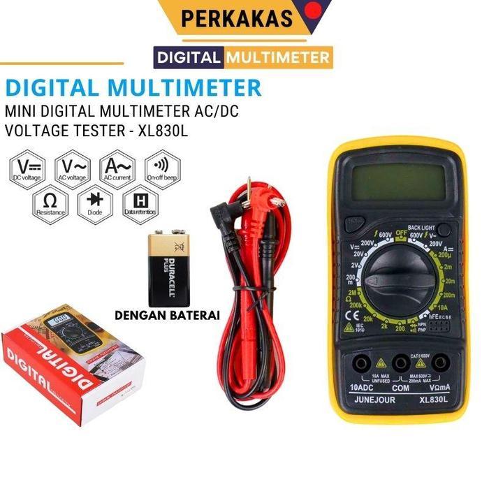 ADA BUZZER + BATERAI Multimeter XL830L Avometer Multitester Digital - DIGITAL XL830L/Multimeter XL83