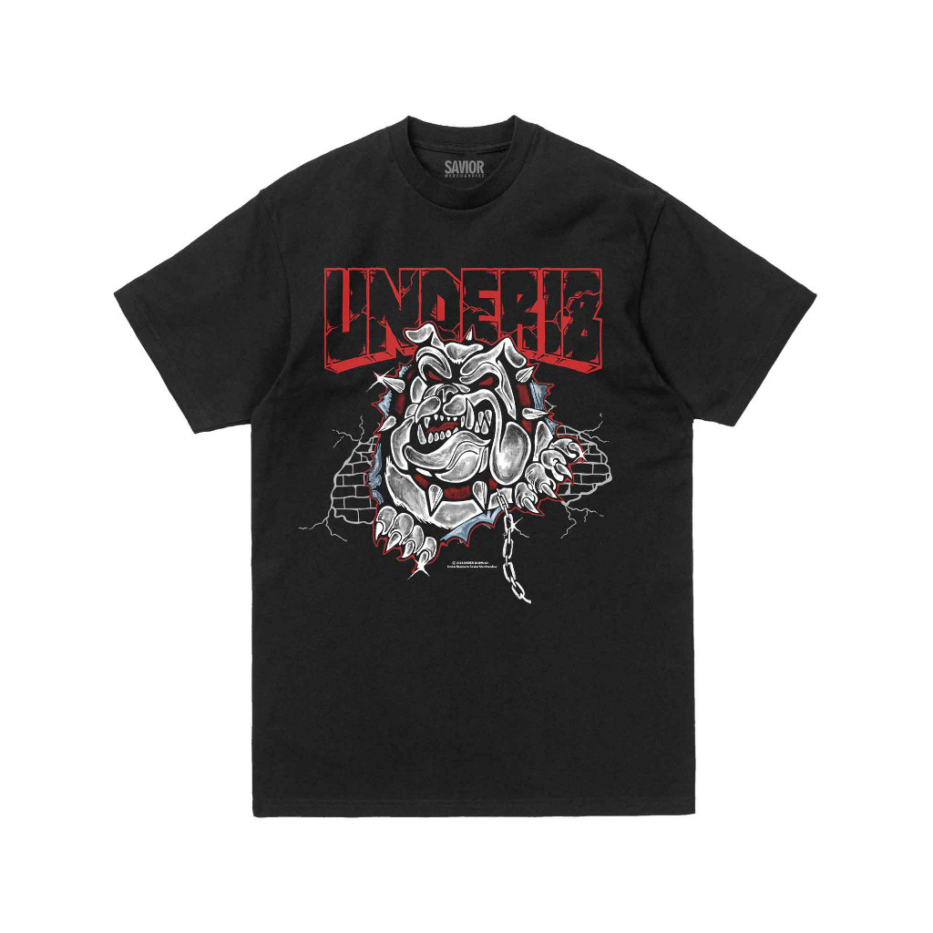 T SHIRT UNDER18 EAT BLACK