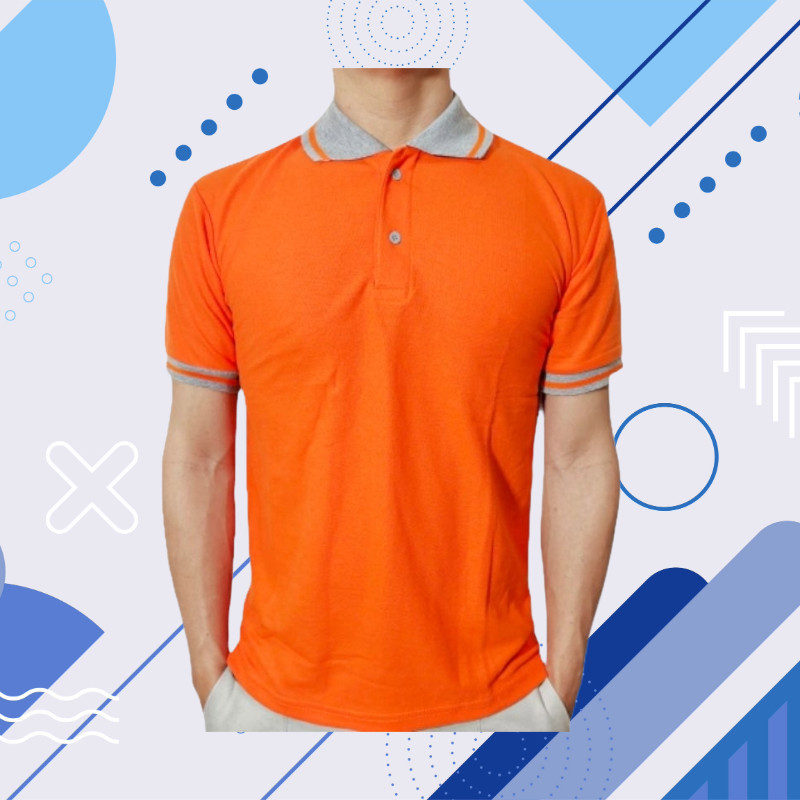 KAOS POLO SHIRT LENGAN PENDEK KERAH KOMBINASI BAJU PRIA WANITA POLOS WARNA HITAM PUTIH COKLAT KUNING