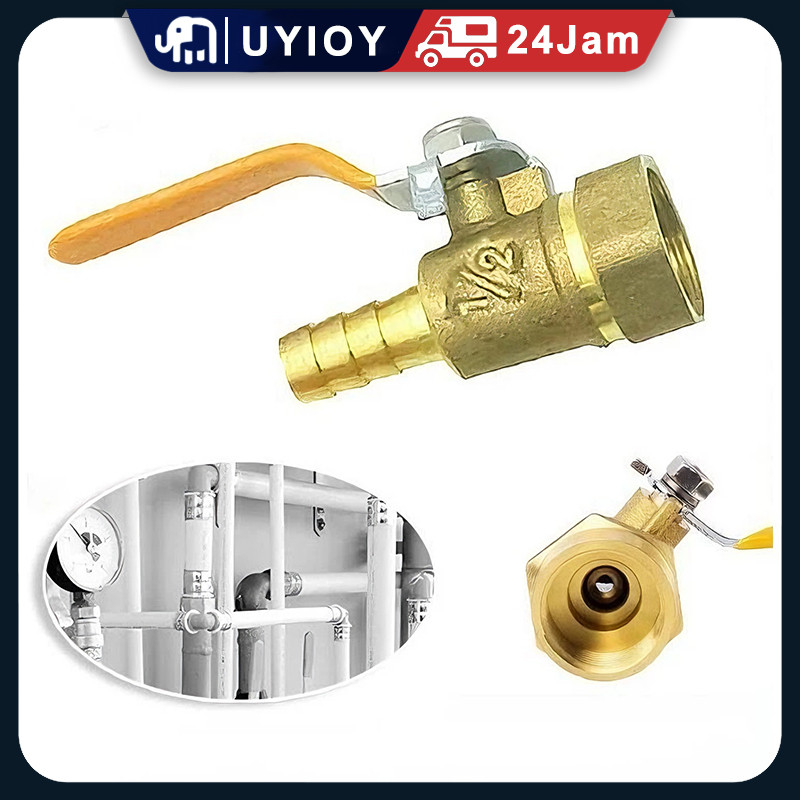 Stop Kran Gas / Valve Keran Gas 1/2" Inch Bahan Kuningan