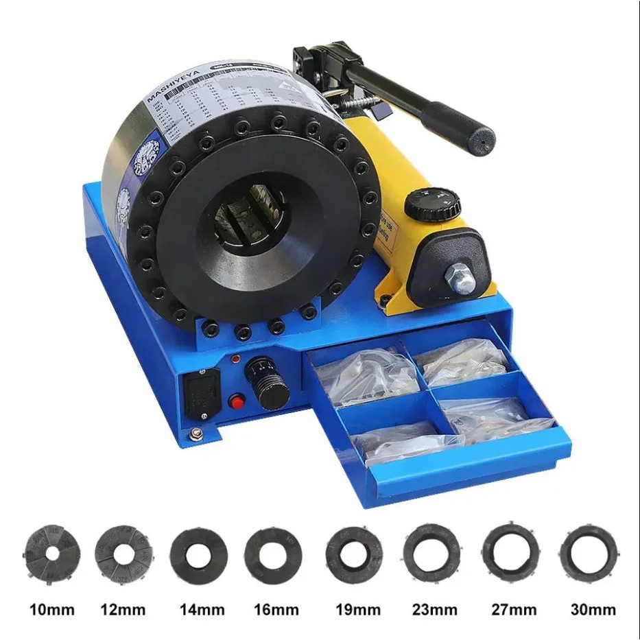 High Pressure Hydraulic Hose Crimper with 7 Sets of Dies Hose Crimping Handheld Hydraulic Hose Crimp