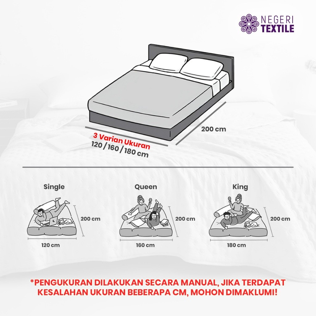 TERBARUNegeri Textile Selimut Bedcover Only Polos Jepang Halus Lembut Bahan Microtex Dacron Selimut 