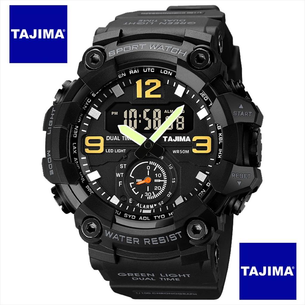 Jam Tangan Pria Tajima 9473 Analog Digital Anti air 5 atm Original