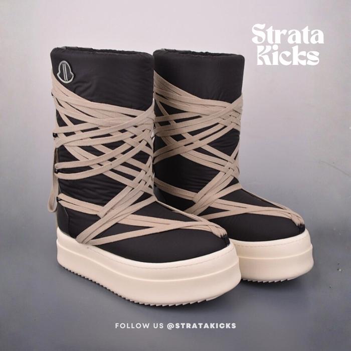 Rick Owens X Moncler “Black/Off-White” Ski Shoes Conical Snow Boots 63Phiu10 (Size 36-45)