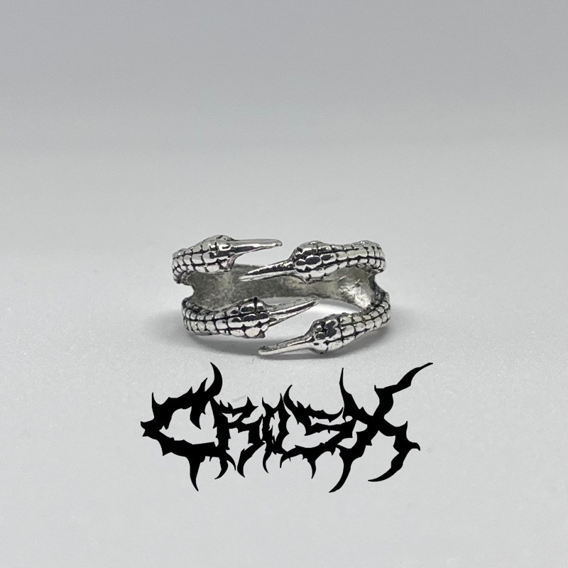 VAEH RING / CLAW DRAGON SKULL HEXAGRAM EYE TRIANGLE CAKAR MATA NAGA CINCIN HITAM SILVER / COUPLE RIN