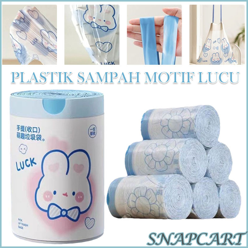 80PCS Plastik Sampah Motif Lucu/ Kantong Sampah Kantong Plastik Serbaguna/Kresek Sampah Roll Dengan 