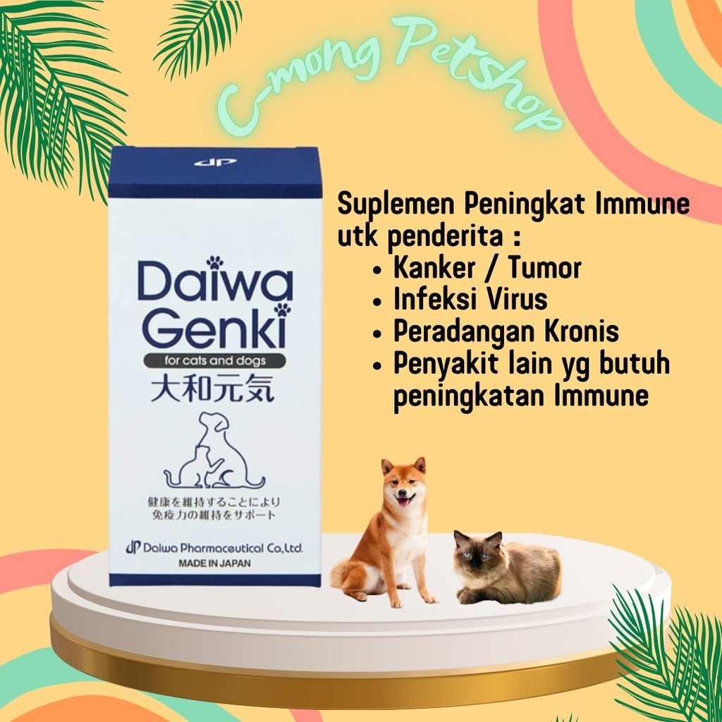 Daiwa Genki (1 BOX = 30 Sachet) Pet Supplement Penderita Tumor Kanker / Infeksi Peradangan / Lesu / 