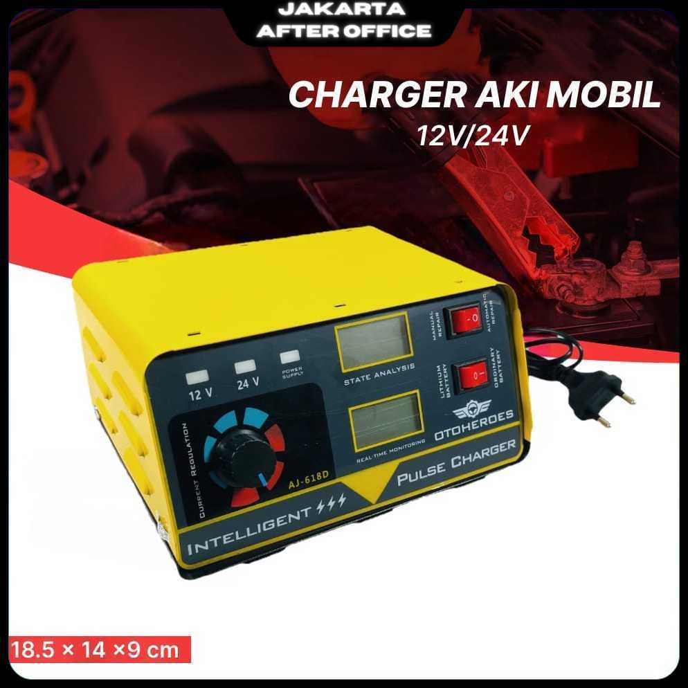 OTOHEROES Charger Aki Mobil Intelligent Battery Charger 12V/24V - AJ-618D