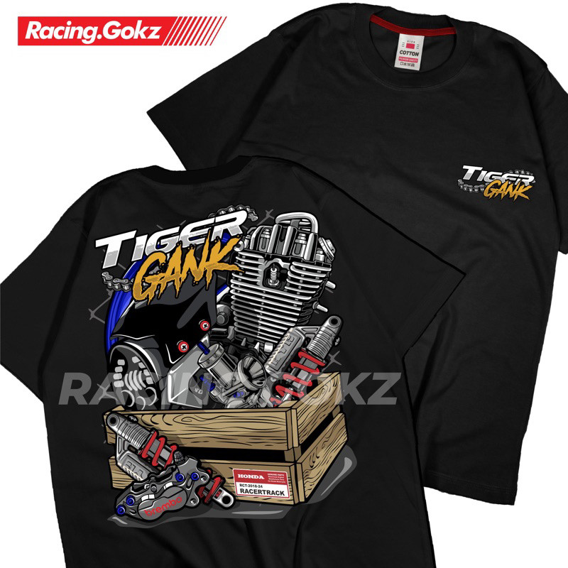 RRIDN - Tshirt Kaos Atasan Tiger Gank Honda Tiger Barong Herex Distro RacingGokz Keren Unisex