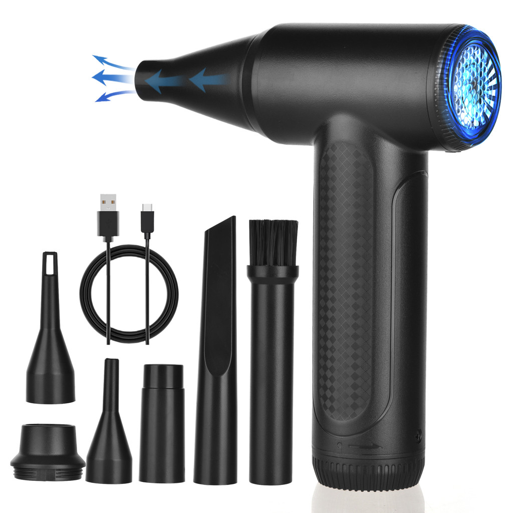 Mini Brushless Air Duster for Computer Multi-Use Portable Compressed Air Blower Electric Air Duster 