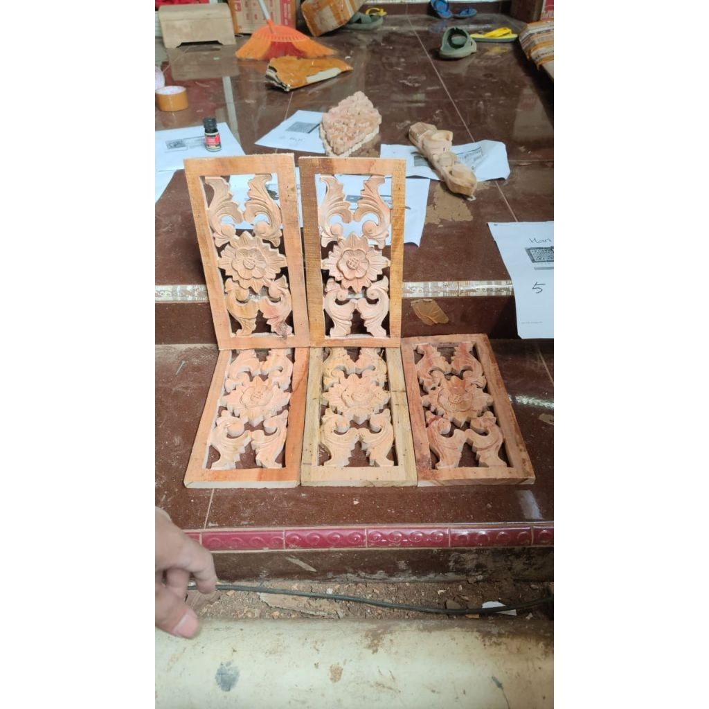 [Terlaris] loster kayu untuk ventilasi atau keperluan interior lainnya tinggi 50 cm dari kayu jati