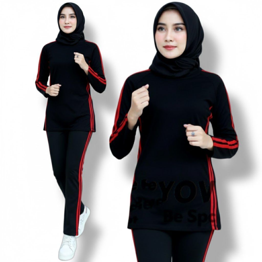 baju senam 1 set / setelan baju senam yoga zumba / baju senam setelan senam