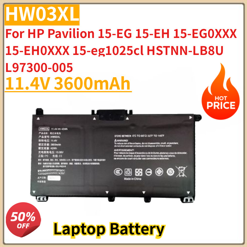New 11.4V 3600mAh HW03XL HSTNN-IB90 Original Battery For HP Pavilion TPN-Q245 Q246 15-eg0010TX 246 G