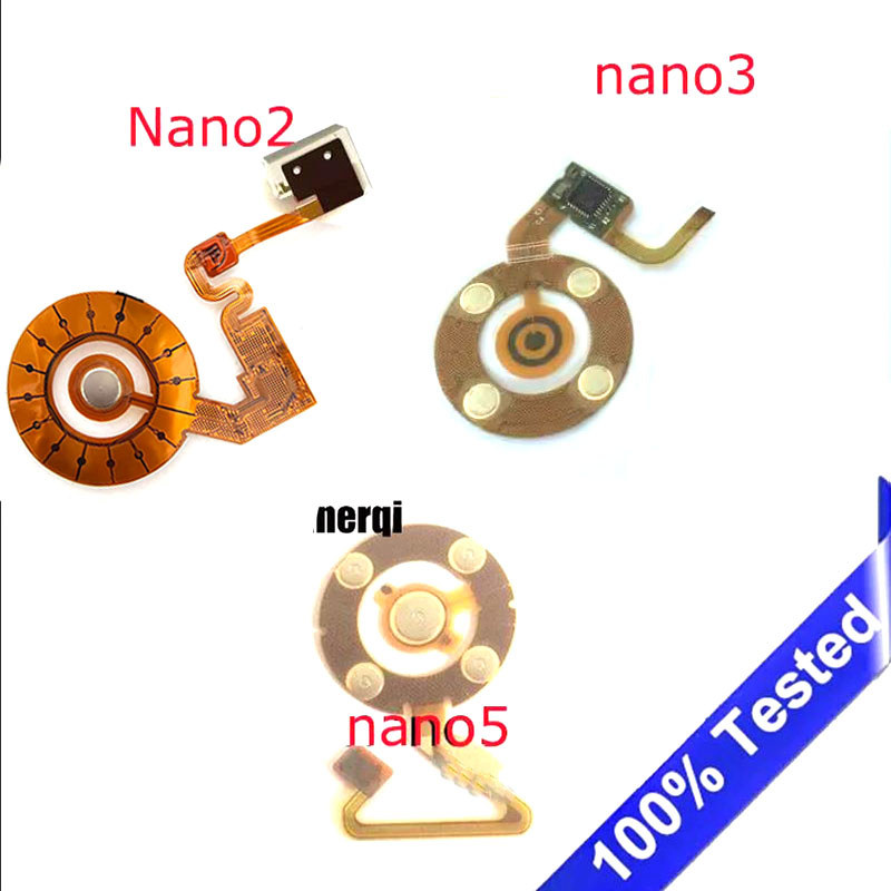 For Nano 2 3 4GB 8GB 5 Click Wheel With Flex Cable Ribbon For iPod Nano 2 2nd,3 3rd,5 5th Headphone 