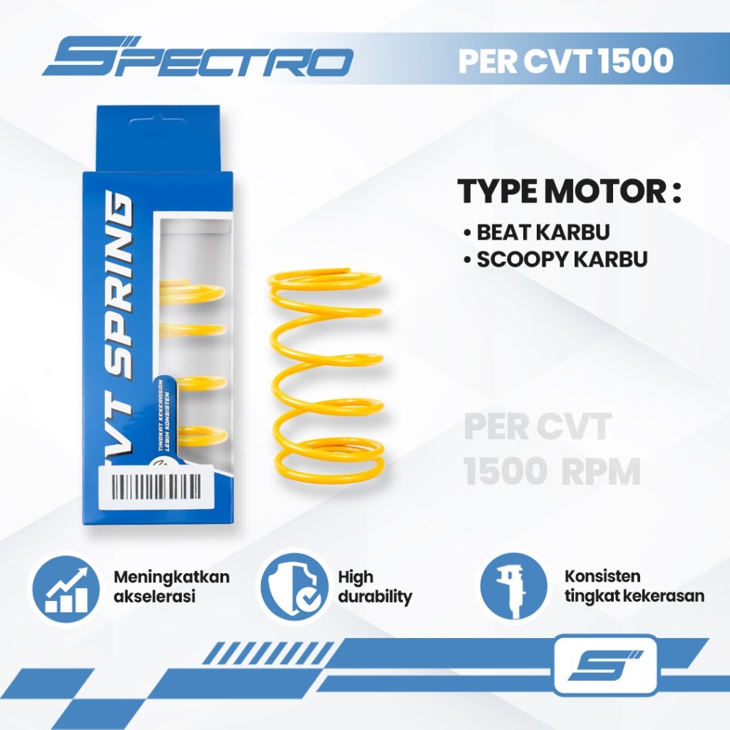 Spectro Per CVT 1500 RPM Beat Karbu Scoopy Karbu Per Ganda Pulley Upgrade CVT Racing Upgrade CVT Spe