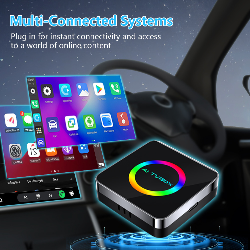 Dongle Android 13 2 In 1 untuk YouTube-Netflix Carplay Nirkabel/Android Auto/Carplay Ke Android Smar