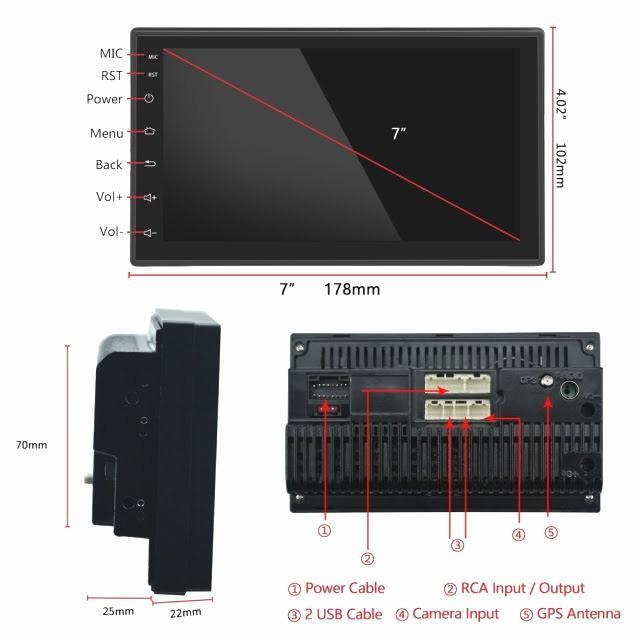Head Unit double din Android 9 deckless 7 inch Vitto VT-A9711 - RAM 2GB ROM 32G [Terlaris]