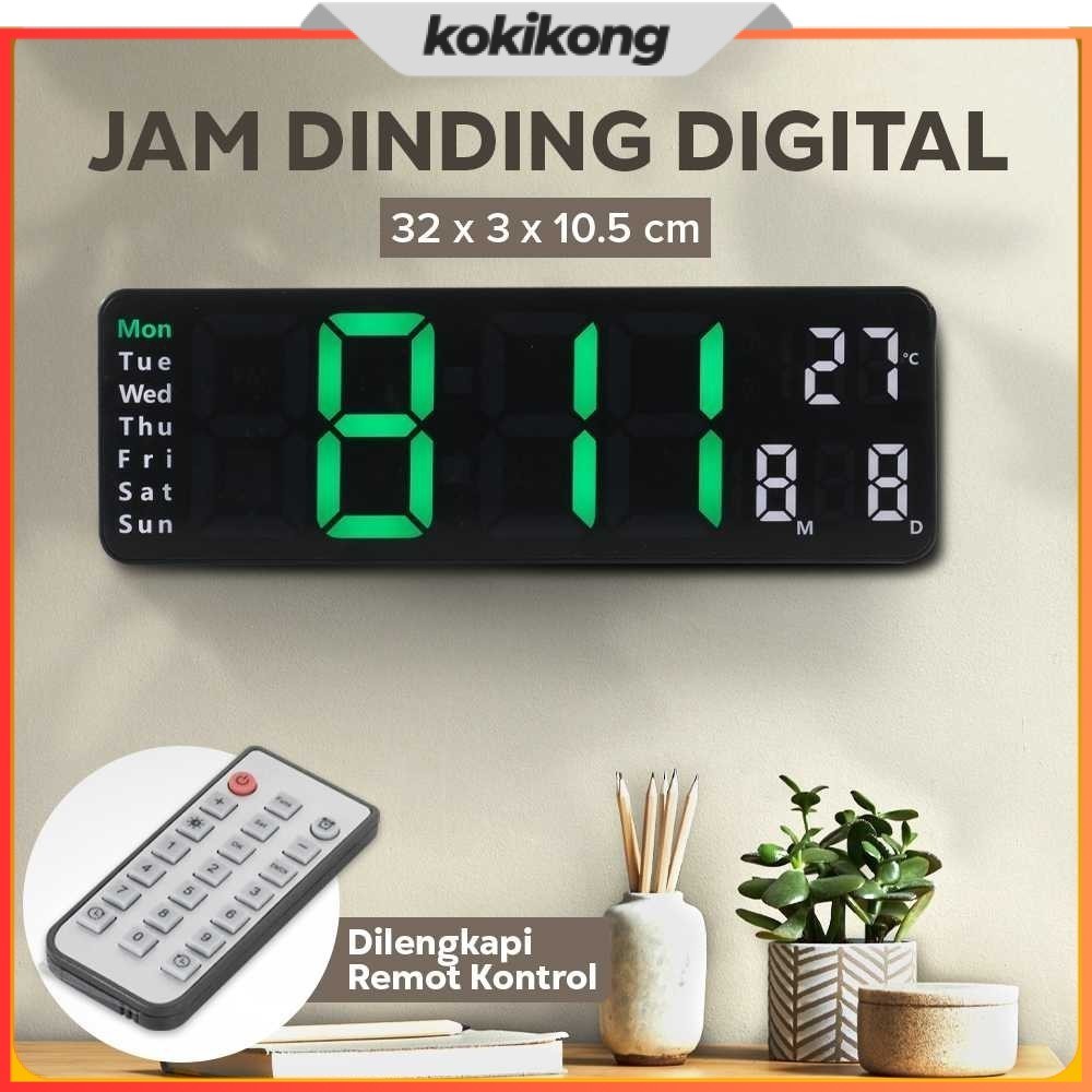 Jam Dinding Digital Minimalis Multifungsi with Remote -  6629