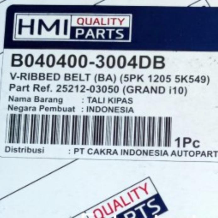 VAN BELT HYUNDAI GRAND I10 ASLI HMI 5PK 1205  PASSSSS