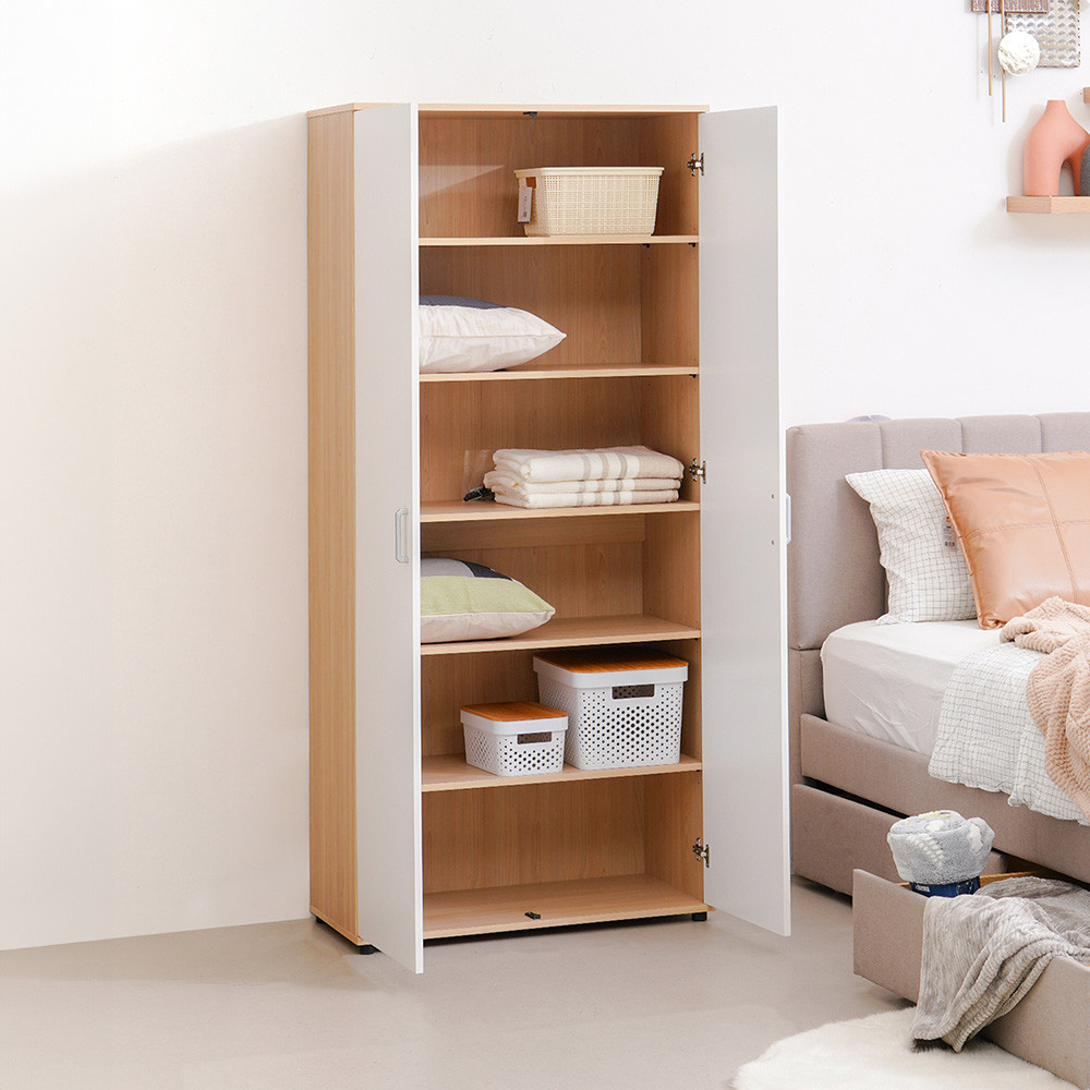 Informa Rana Kabinet Dengan Rak 6 Tingkat - Putih/Cokelat Maple Lemari Kabinet Serbaguna Cabinet Pen