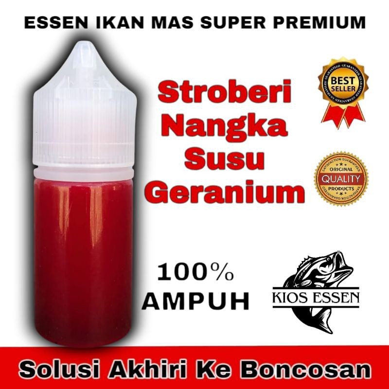 ESSEN OPLOSAN STROBERI NANGKA SUSU GERANIUM UMPAN IKAN MAS PALING AMPUH