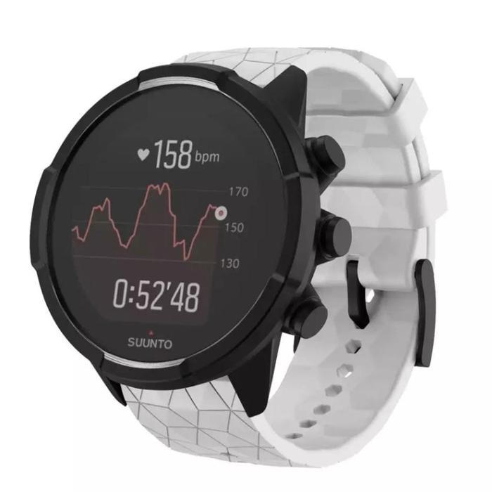 Tali Jam Prisma 24mm UNTUK Suunto 9 7 D5 Baro Spartan Sport Wrist HR baro Strap Band - WHITE