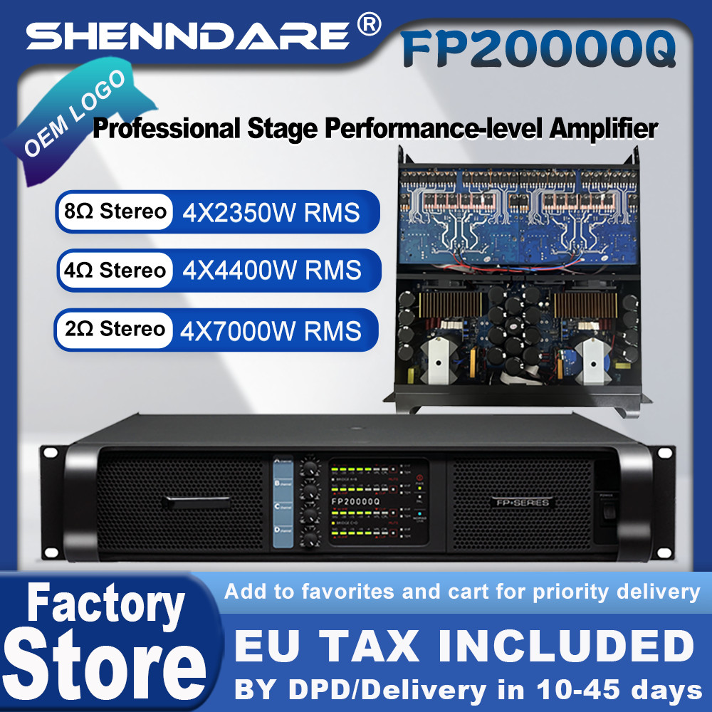 FP20000Q 4x7000W Professional Power Amplifier 4 Channels Auo DJ Subwoofer Preamplifier Class TD Line