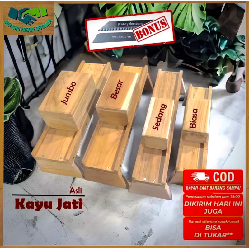 UK JUMBO PENGIRIS SERBAGUNA / PEMOTONG KENTANG PENGIRIS KENTANG PEMOTONG BAWANG KAYU JATI ASLI