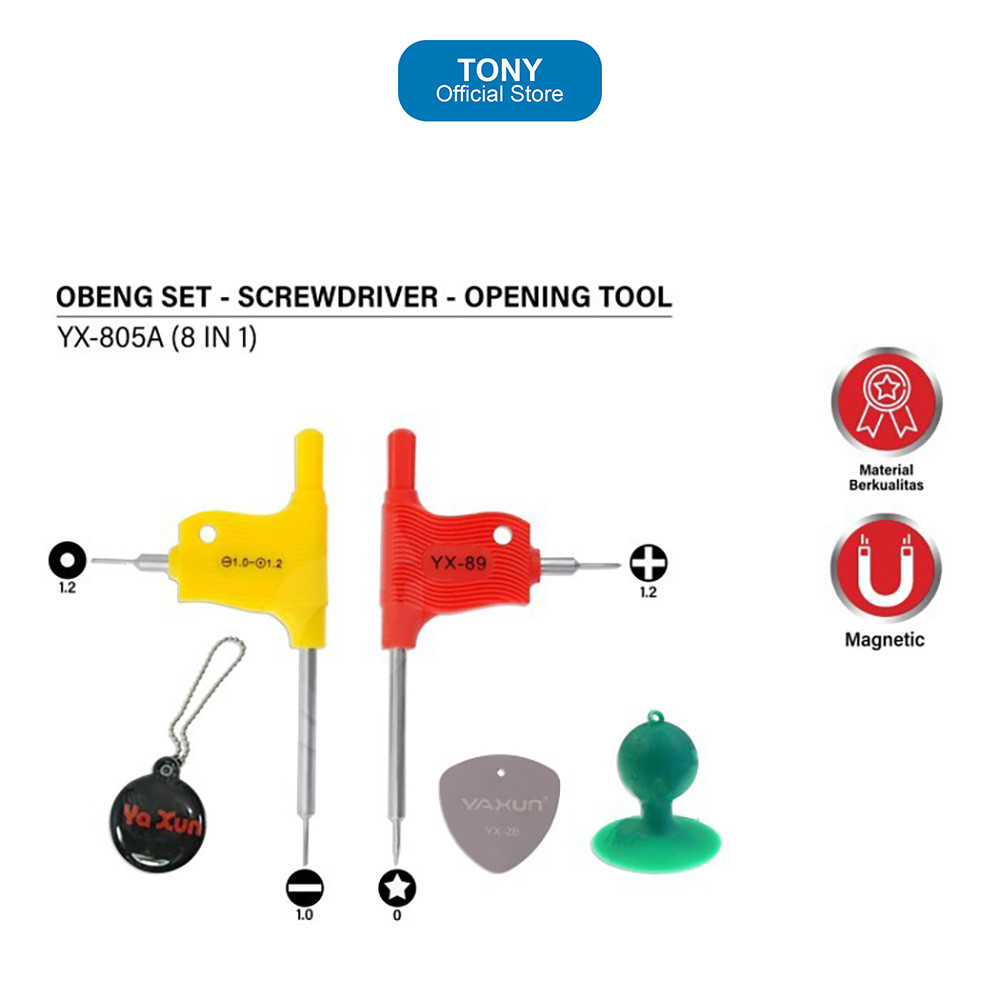 Obeng Set YAXUN YX-680 - Precision Screwdriver + Opening Tools Set - YAXUN 680