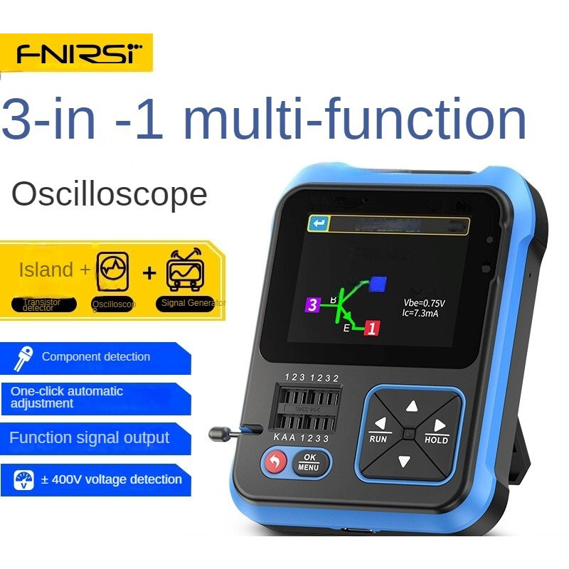 FNIRSI 3 in 1 Digital Oscilloscope DSO-TC3 Transistor Tester Portable