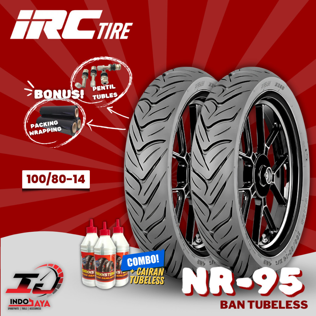 [READY COD!!] BAN LUAR TUBELESS IRC NR95 (100/80-14) BAN LUAR UNTUK MATIC VARIO / BEAT DELUXE / STRE