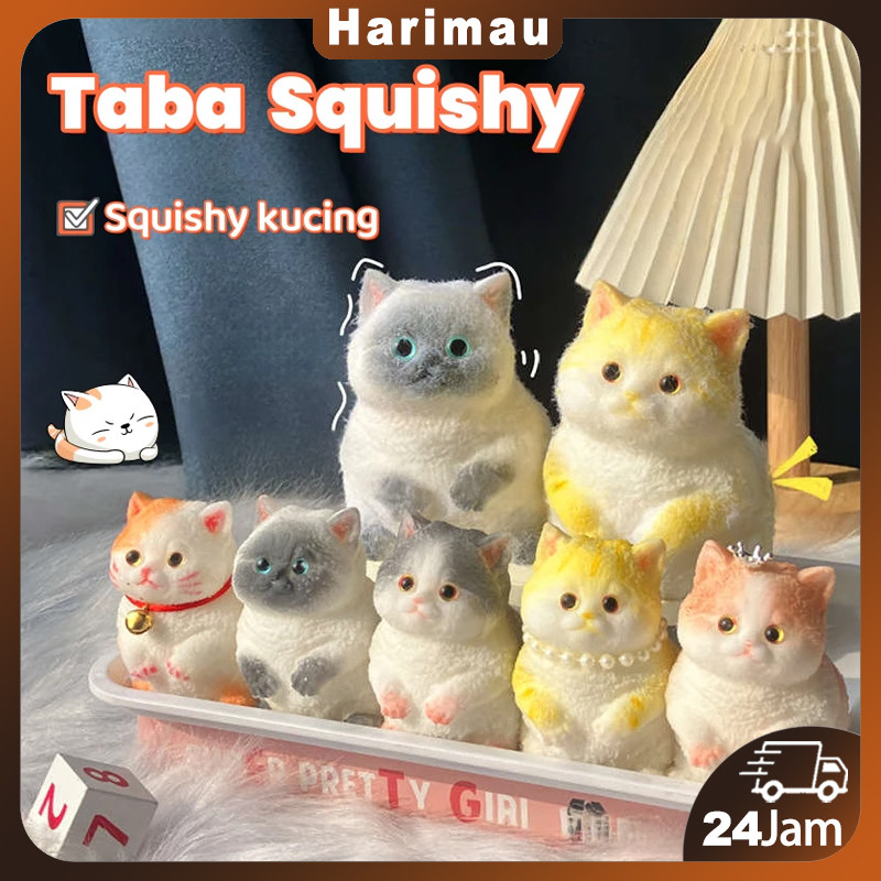 Squishy Squishy Kucing Lembut Mainan Stress Pencet Anak Dekompresi Kucing Anti Squishy Jumbo Lucu Ma