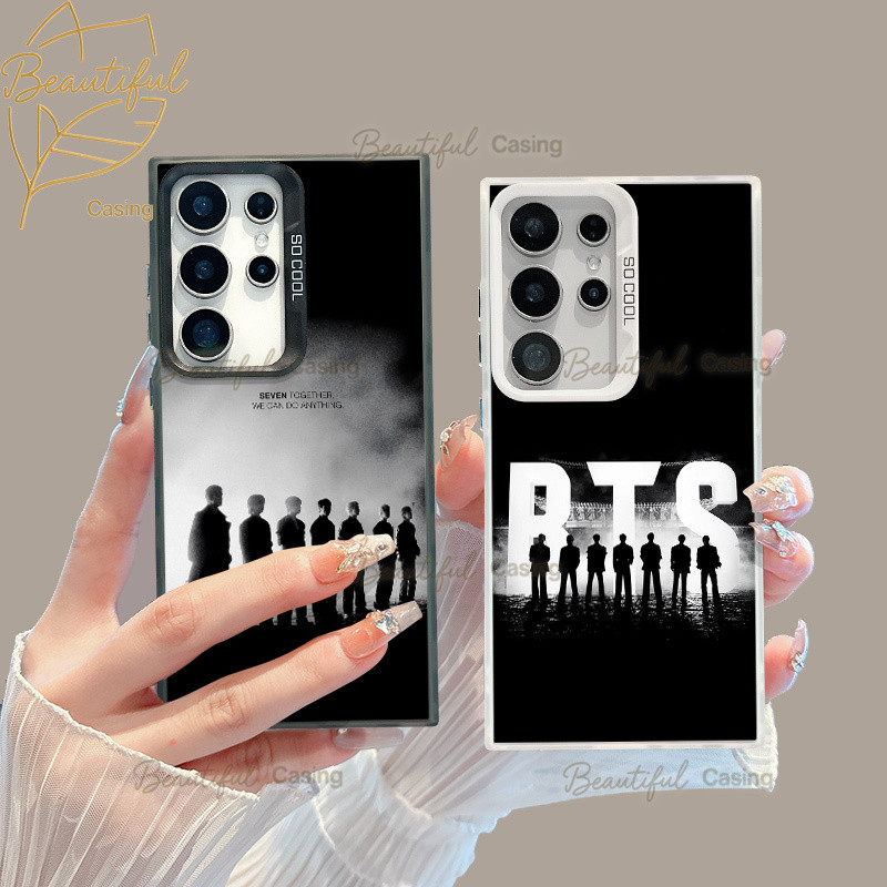 Chrome Silver Matte Anti Gores Anti Jatuh Motif BTS For OPPO A16 A3X A3 A15 A18 A17 A7 A5S A54 A16s 