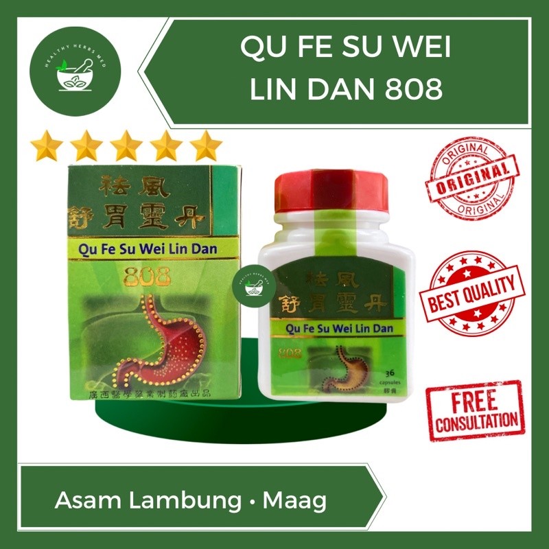 ORIGINAL SIAP KIRIM Obat Asam Lambung Maag Qu Fe Su Wei Lin Dan 808