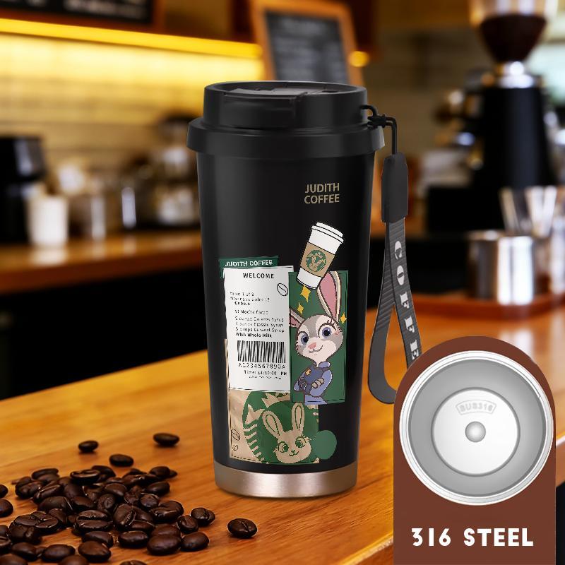 Tumbler Label Kopi Tom Loopy Crayon Shinchan Bubbles Sakura Snoopy Botol Minum Aesthetic CUP 500 ML 