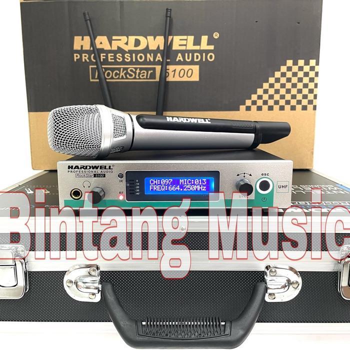 Mic wireless hardwell rockstar 5100 original free koper Single mic hardwell ROCKSTAR5100 - Warna