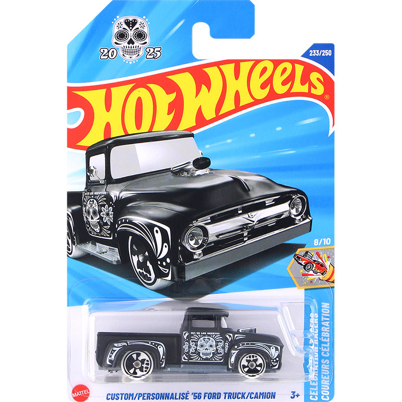 Hot Wheels C4982 #233Custom '56 Ford Truck HW Celebration Racers Day of the Dead/Halloween 1:64 ecas