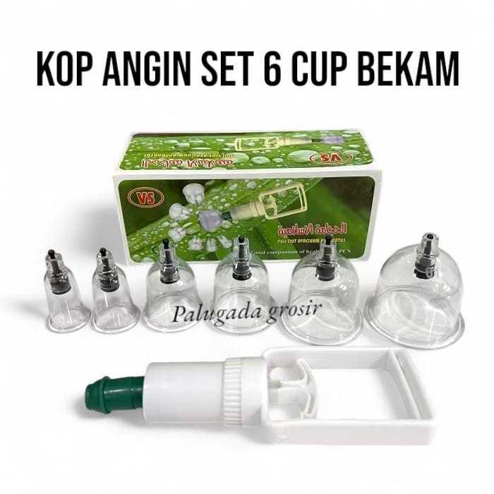 promo Kop Angin Bekam - Alat Bekam Kop Angin Isi 6 Cup - Untuk Terapi Kesehatan - Tanpa Selang Prakt