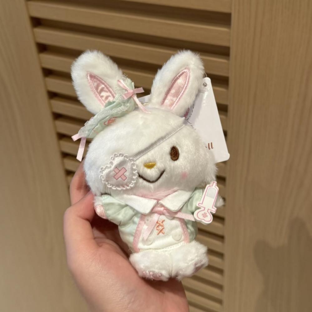 Sanrio Cute glasses Wish Me Mell Y dress up Plush Doll Bag Pent decoration Cartoon keychain Creative