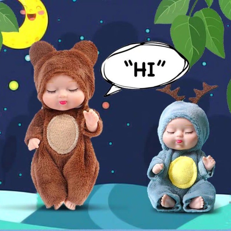 BESTPROMO BONEKA BONEKA SIMULASI MAINAN BONEKA BAYI SUPER MINI REBORN NEWBORN PEREMPUAN TIDUR MINI