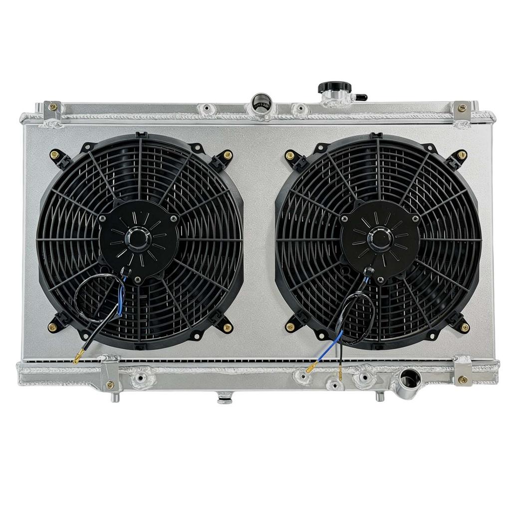 2 Rows Full Aluminum For Honda Accord 1994-2001 Prelude Aruca CL 2.2L L4 Raator + Fan Shroud Automat